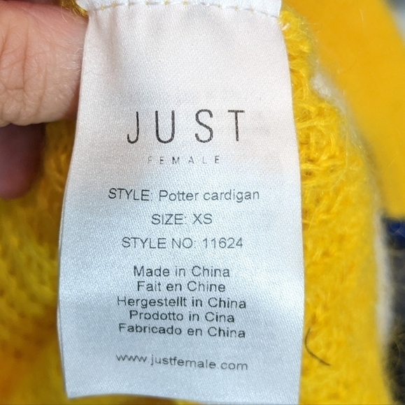 Just Female Mohair/Wool Blend Potter Cardigan Sz XS - Picture 9 of 11